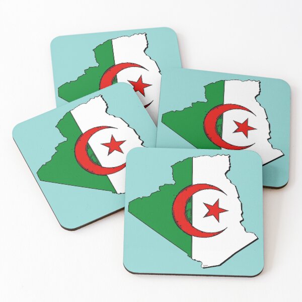 Item preview, Algeria Map With Algerian Flag designed and sold by Havocgirl.