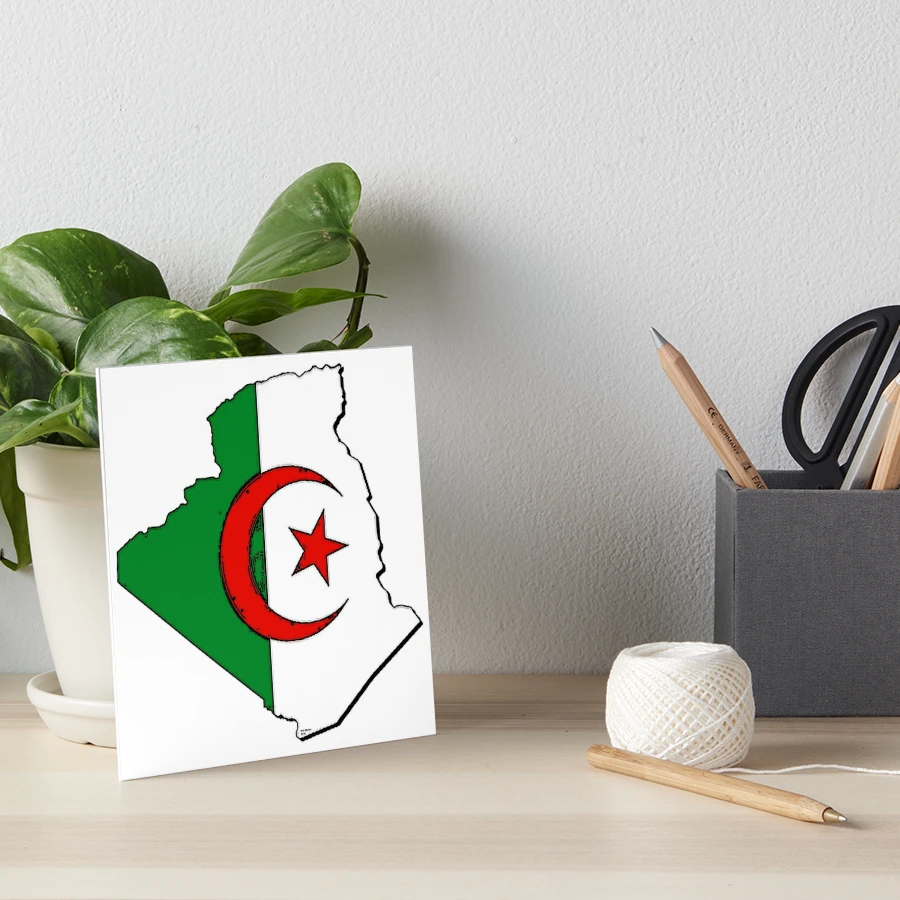 Algérie drapeau drapeau algérien | Impression rigide