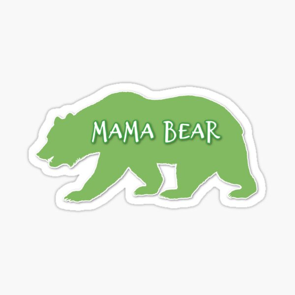 Green Mama Bear Gifts - Mama Bear Gifts - Sticker