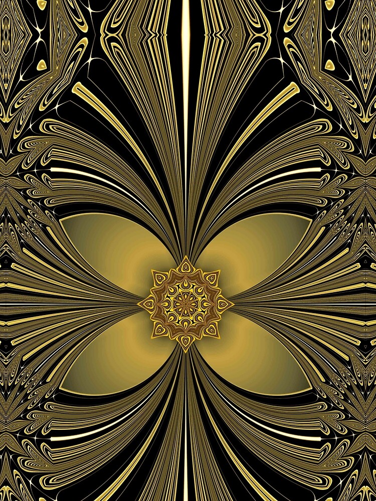 Decorative Golden Floral (1) by vkdezine