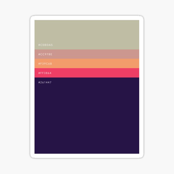 hex-match-sixtyfive-colour-palette-sticker-for-sale-by-hex-match