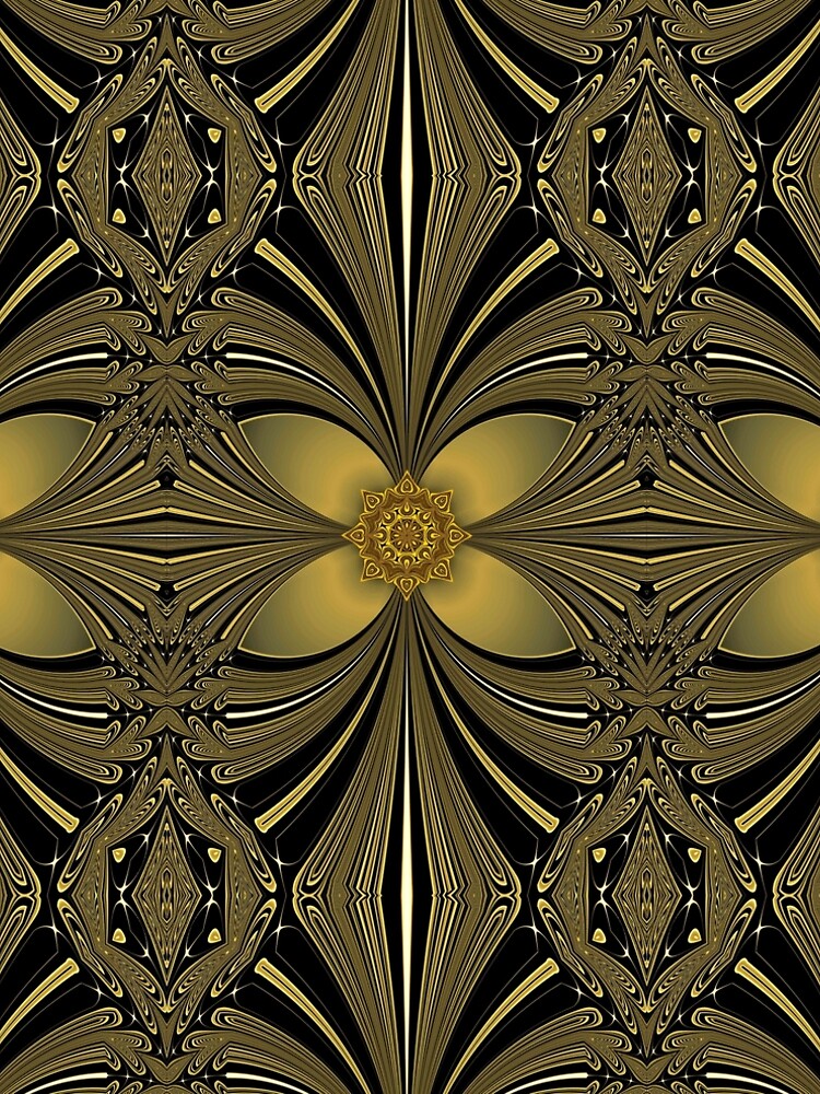 Decorative Golden Floral (1) by vkdezine
