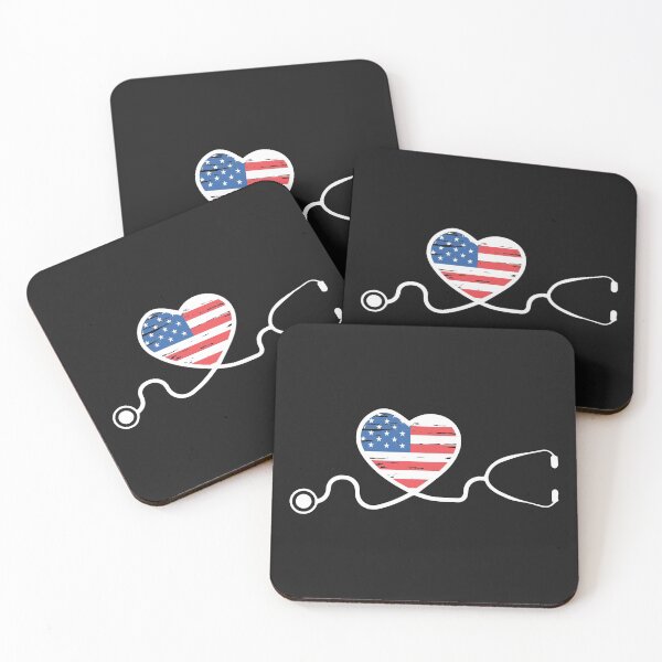 Item preview, 4th of July Nurse USA Flag Heart designed and sold by zedesignn.
