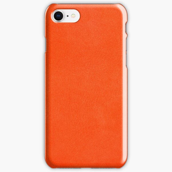 Orange leather iPhone Snap Case