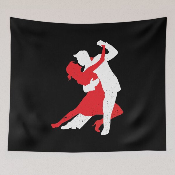 Item preview, Dancing Silhouette Couple Dancers Romantic Dance Gift designed and sold by haselshirt.