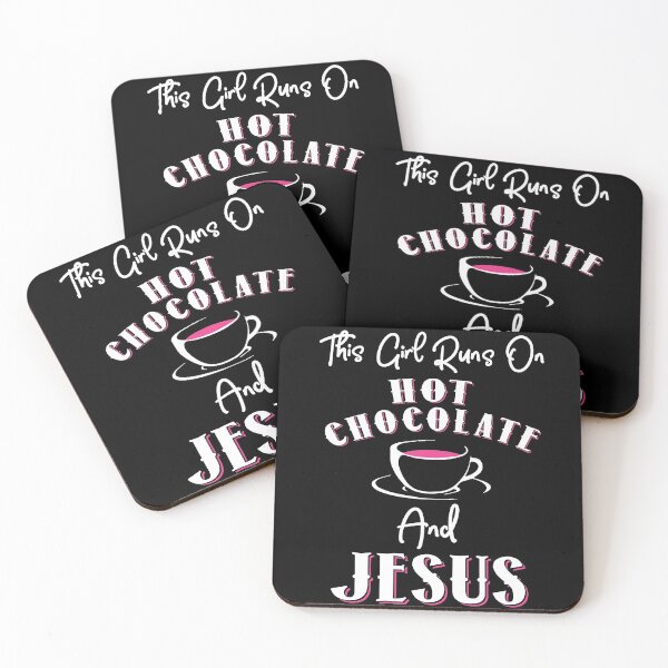 Item preview, This Girl Runs On Hot Chocolate and Jesus designed and sold by KsuAnn.