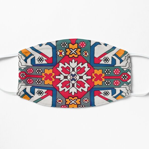 Armenian Colorful Folk Art Հայկական գունագեղ ժողովրդական արվեստ Flat Mask