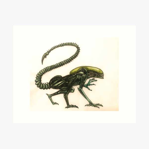 Alien Dog Xenomorph Art Print