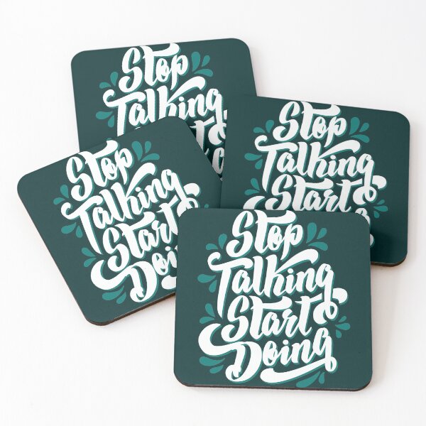 Item preview, Stop Talking Start Doing Decorative Typography Shirt designed and sold by reyners.