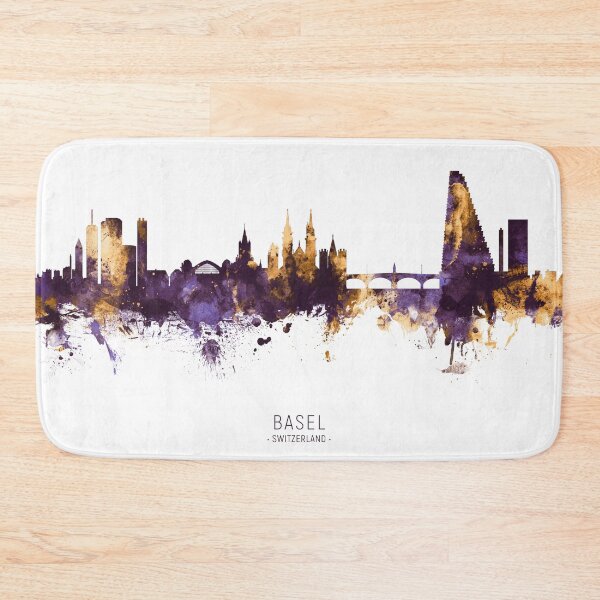 Item preview, Basel Switzerland Skyline designed and sold by ArtPrints.