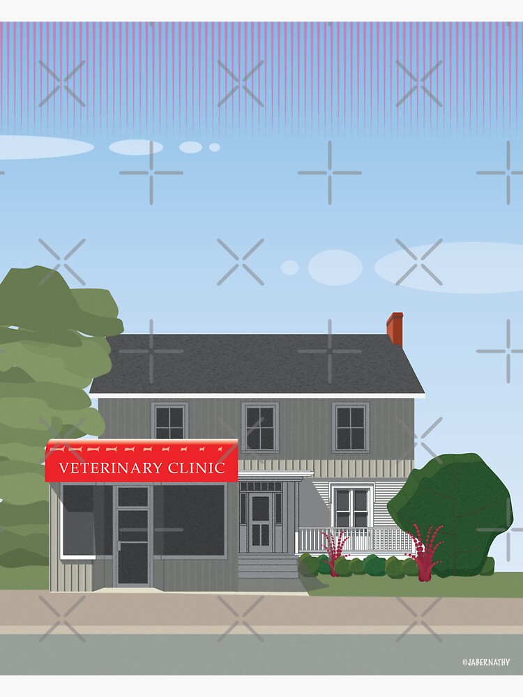 "Ted's Vet Clinic from Schitt's Creek" Sticker for Sale by SoCalVol2017