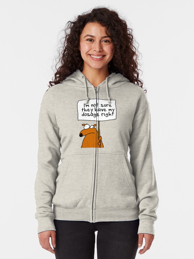 Thumbnail 2 of 5, Zipped Hoodie, I'm not sure... designed and sold by firstdog.
