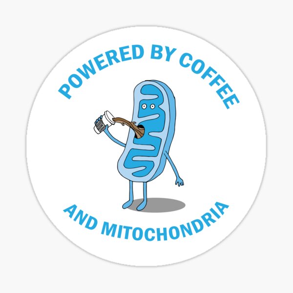 Vista previa del artículo con la obra «Desarrollado a base de café y mitocondrias», diseñado y vendido por Geek-topia.