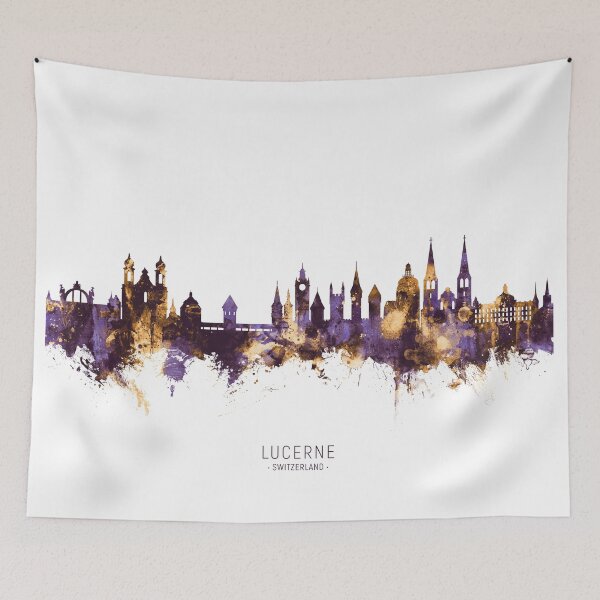 Item preview, Lucerne Switzerland Luzern Skyline designed and sold by ArtPrints.