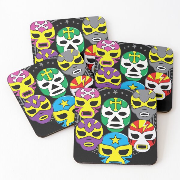 Item preview, Cute Lucha Libre Mexican Wrestling Masks Gift Design print designed and sold by Lisbob.