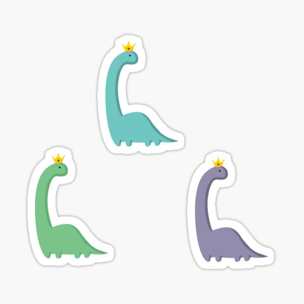 Dinosaur's wearing crowns Sticker