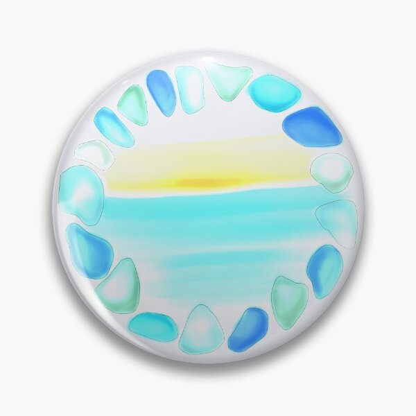 Item preview, Sea glass and Sunset Ocean Beach Glass Art Logo  designed and sold by Marinaaa010.