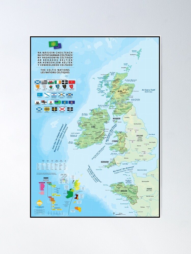 Poster ''Les six nations celtiques : cartes, drapeaux et langues' : autre vue