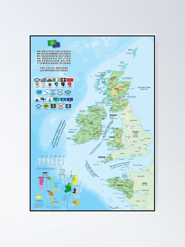 Poster ''Les six nations celtiques : cartes, drapeaux et langues' : autre vue