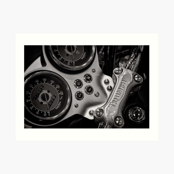 Triumph handlebar clamp Art Print