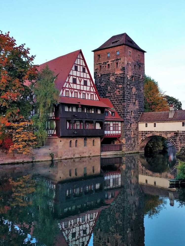 Thumbnail 4 of 4, iPhone Case, Old Canal In Nuremberg 2 designed and sold by RajasIntuits.