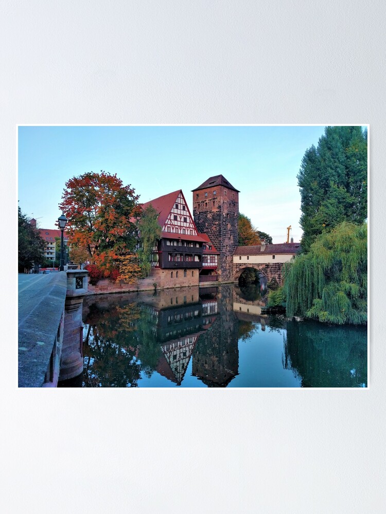 Thumbnail 1 of 3, Poster, Old Canal In Nuremberg 2 designed and sold by RajasIntuits.