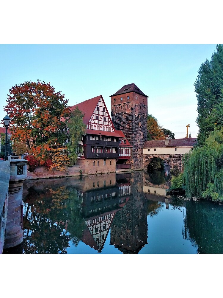 Thumbnail 3 of 3, Scarf, Old Canal In Nuremberg 2 designed and sold by RajasIntuits.