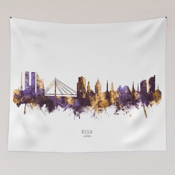 Item preview, Riga Latvia Skyline designed and sold by ArtPrints.