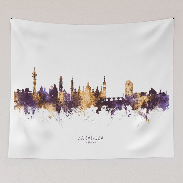 Item preview, Zaragoza Spain Skyline designed and sold by ArtPrints.