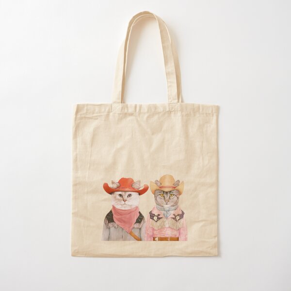 Cowboy Cats Cotton Tote Bag