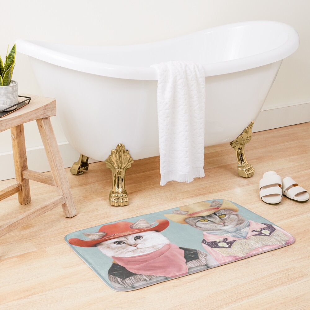 Cowboy Cats Bath Mat