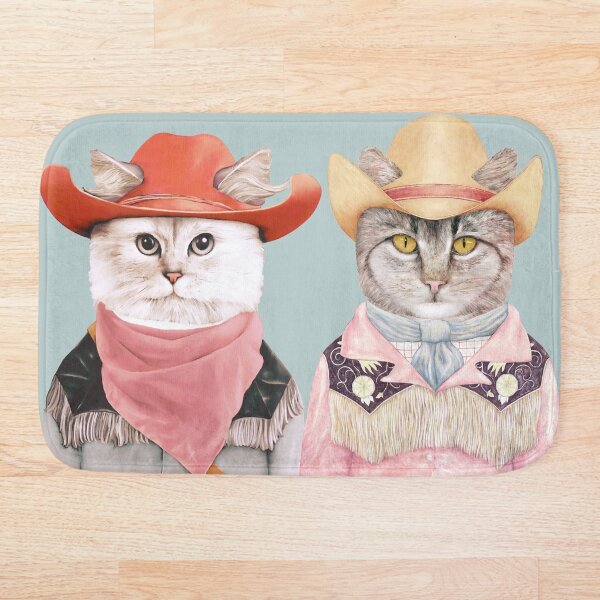 Cowboy Cats Bath Mat