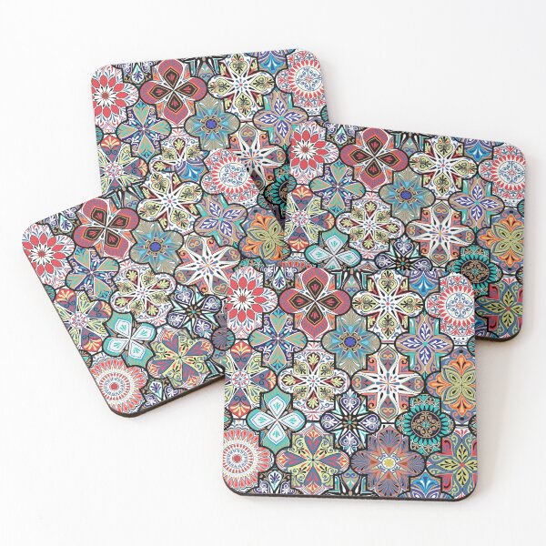 Item preview, Colorful floral seamless ornate multicolor east pattern designed and sold by amekamura.