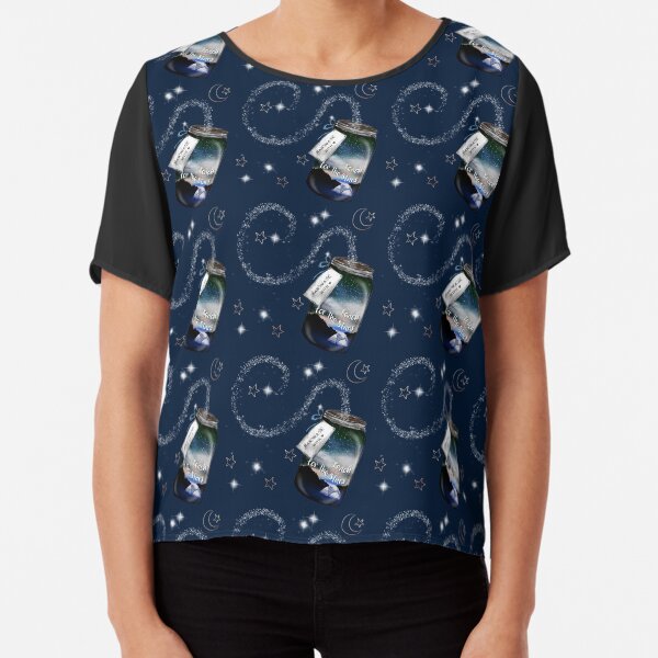 Reach for the Stars Mason jar Navy Tatra Cottage Chiffon Top