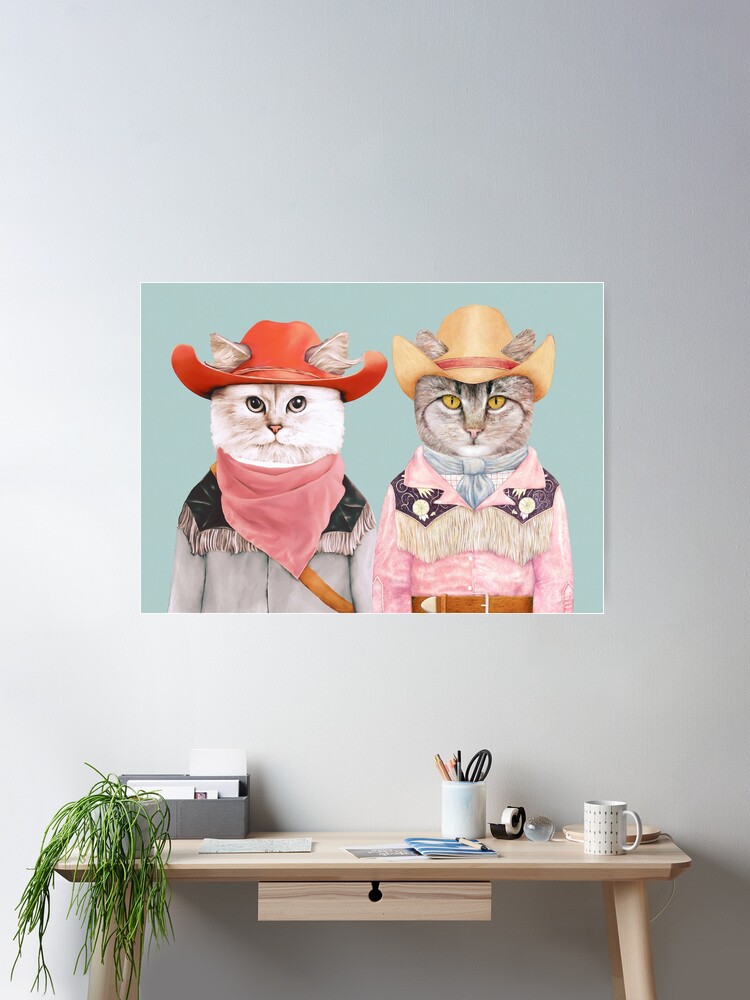 Thumbnail 1 of 3, Poster, Cowboy Cats designed and sold by AnimalCrew.
