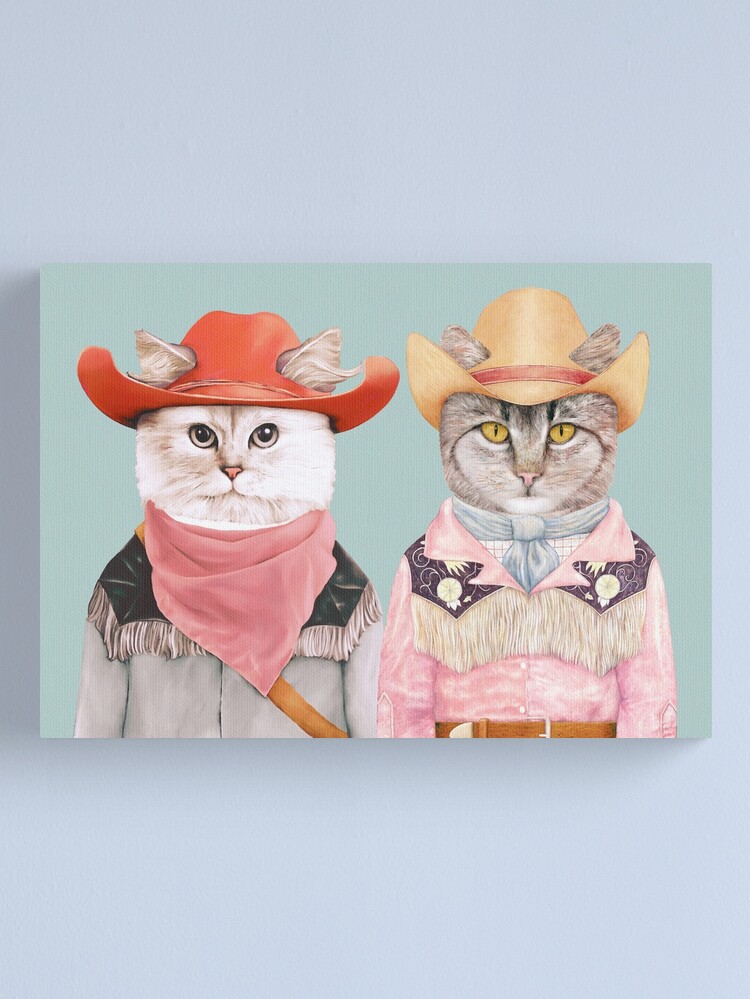 Alternate view of Cowboy Cats Canvas Print