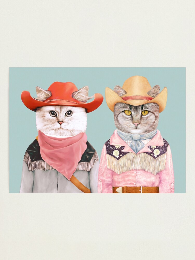 Alternate view of Cowboy Cats Photographic Print