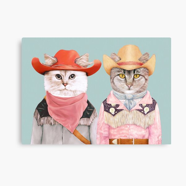 Cowboy Cats Impression sur toile