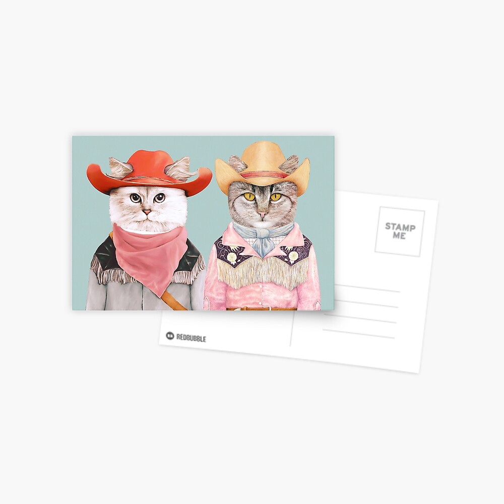 Cowboy Cats Postcard