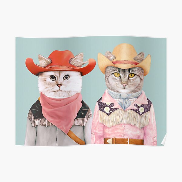 Cowboy Cats Poster