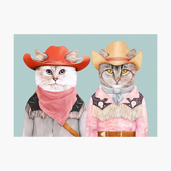Cowboy Cats Photographic Print