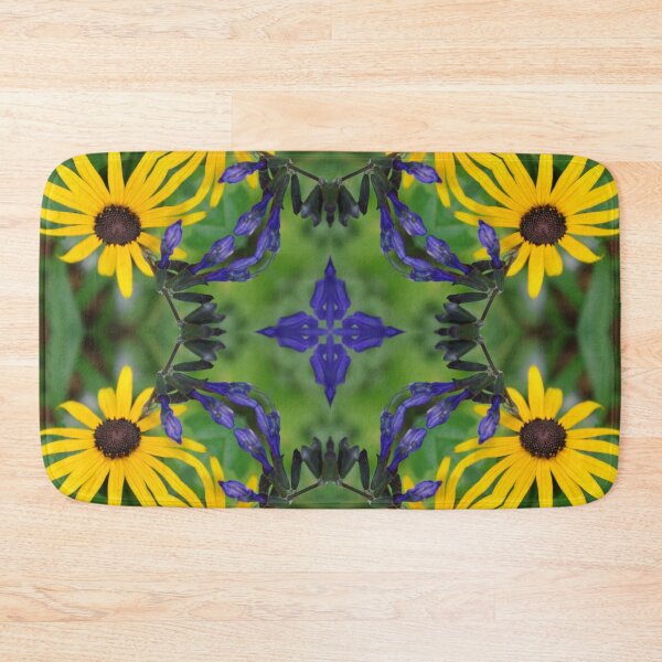 Item preview, Blue Salvia Compass Points in a Ring of Rudbeckia designed and sold by rvjames.