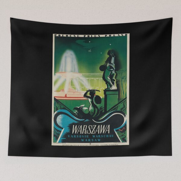 Item preview, Warszawa vintage travel poster designed and sold by stickart-marek.