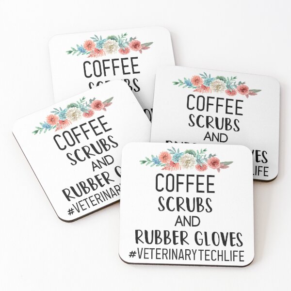 Item preview, coffee scrubs and rubber gloves #veterinarytechlife : Veterinarian, Neuter,Doctor, Veterinarian Gift, Veterinary , floral style designed and sold by Chamssou.