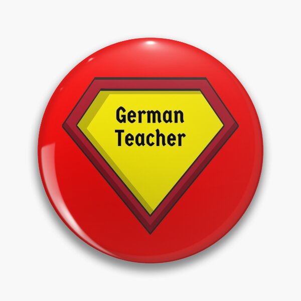 Item preview, German Teacher Superhero Badge  designed and sold by Time4German.