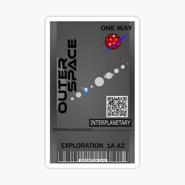 Outer Space ticket Sticker