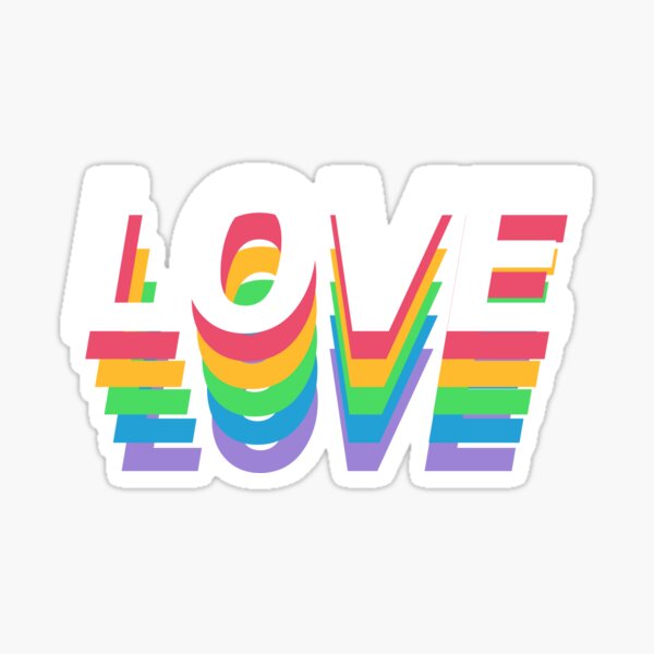 Love Rainbow Sticker By Dreamzcreation Redbubble