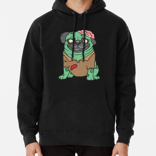 Zombie Pug T-Shirt Funny Dog Halloween Gift Pug Zombie Tee Mens Womens Pug Shirt Pug Halloween Zombie Pug Tee Funny Pug Shirt Halloween Pug Shirt Scary Dog Shirts Pullover Hoodie