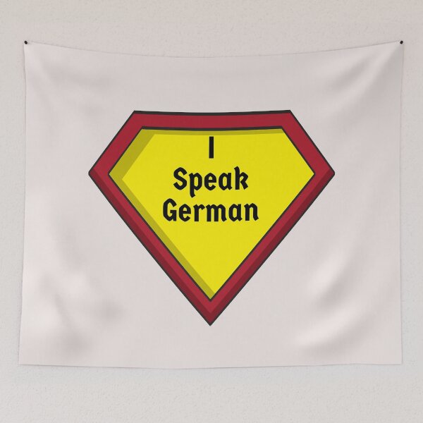 Item preview, I Speak German Superhero Badge designed and sold by Time4German.
