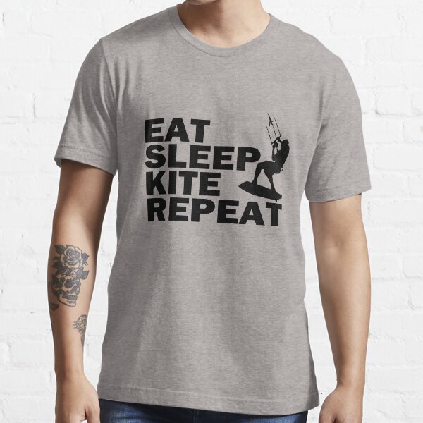 Artikel-Vorschau von Eat Sleep Kite Repeat Kitesurfen Kitesurfer Kiten, designt und verkauft von LeMuesch.